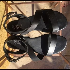 Black strap sandals